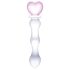 GLAS - sercowe szklane dildo (przezroczyste)