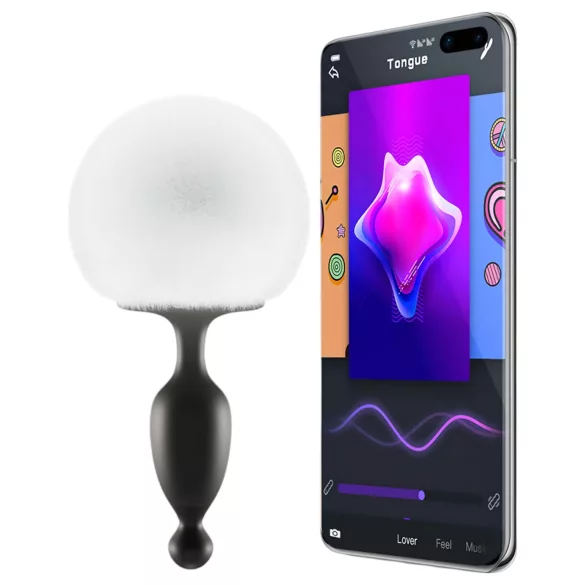 Magic Motion Bunny - wibrator analny z aplikacją - ogonek królika - biały