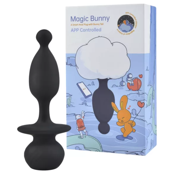 Magic Motion Bunny - wibrator analny z aplikacją - ogonek królika - biały