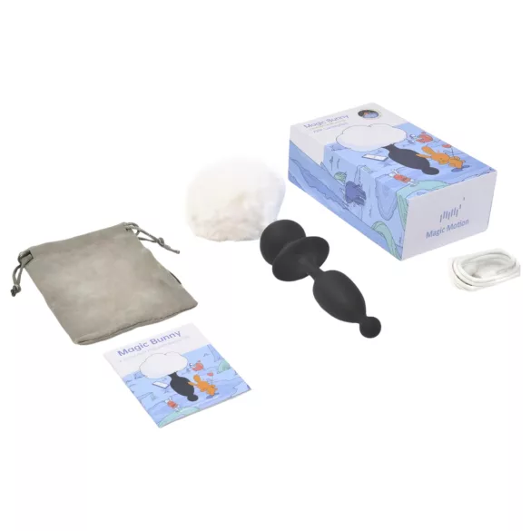 Magic Motion Bunny - wibrator analny z aplikacją - ogonek królika - biały