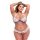 Baci Plus Size - koronkowy biustonosz z kwiatami (biały)