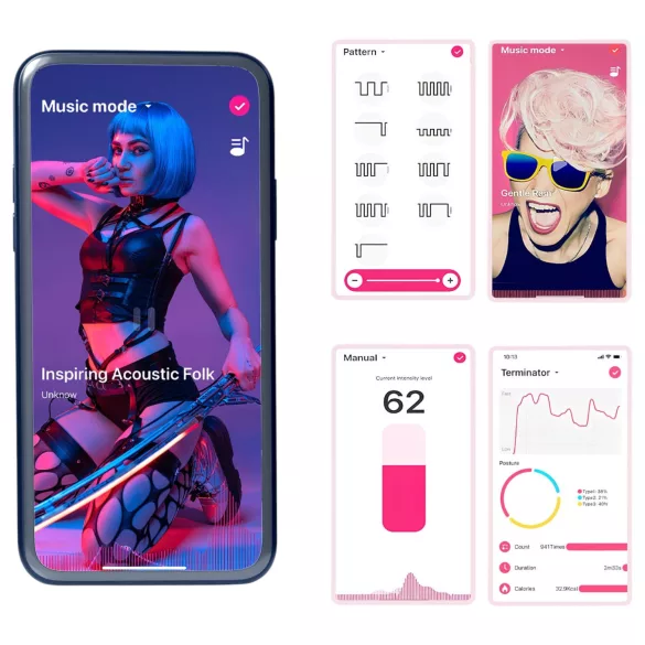 Magic Motion - wibrator dla par zestaw - silikon różowo-zielony