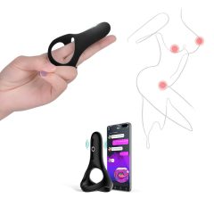   Magic Motion Rise - inteligentny wibrujący pierścień na penisa zasilany bateryjnie (czarny)