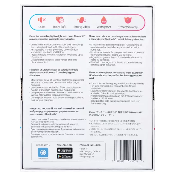 LOVENSE Flexer Panty - wibrujące majtki 2w1 na akumulator (różowe)