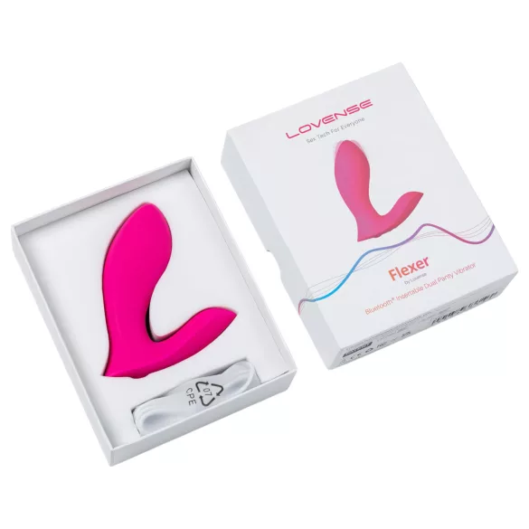LOVENSE Flexer Panty - wibrujące majtki 2w1 na akumulator (różowe)