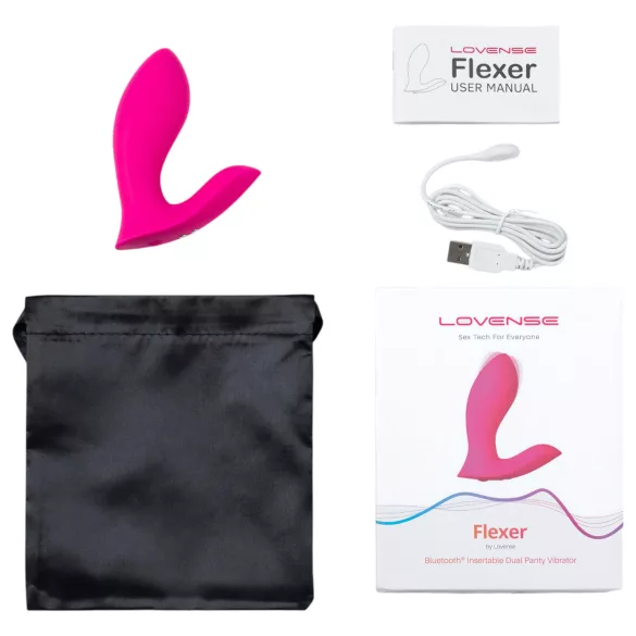 LOVENSE Flexer Panty - wibrujące majtki 2w1 na akumulator (różowe)