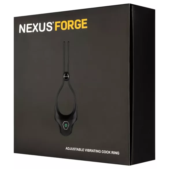 Nexus Forge - pierścień wibrujący na penisa regulowany - czarny