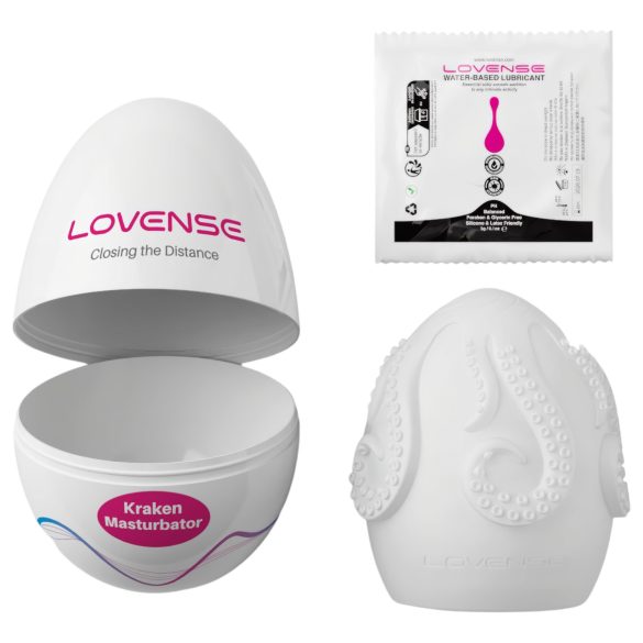 LOVENSE Kraken - biały jajkowy masturbator - 1szt
