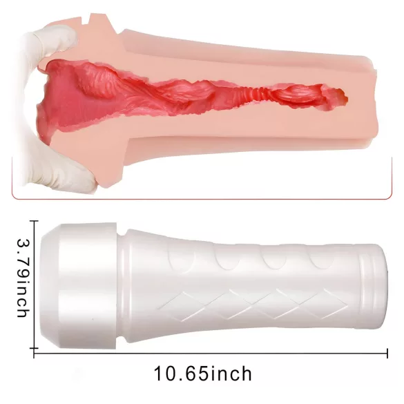 Tracy's Dog - masturbator męski - realistyczna pochwa w etui - biały/naturalny