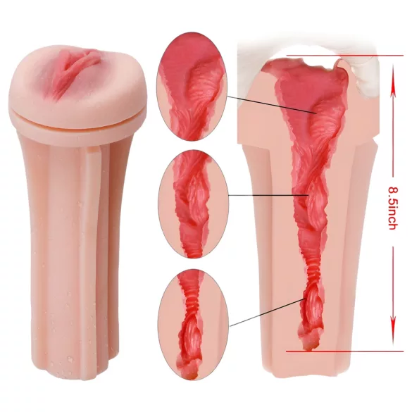 Tracy's Dog - masturbator męski - realistyczna pochwa w etui - biały/naturalny