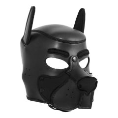 Ida Leather - zamknięta maska dla psa (czarna)